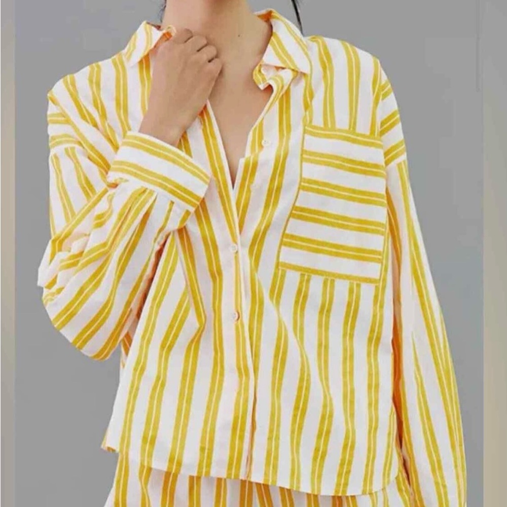 Sundry button down in mango Small
